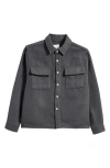 Pacsun Tweed Button-up Overshirt In Black