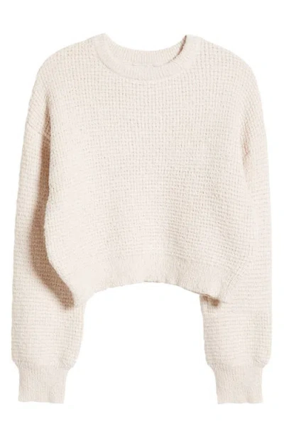 Pacsun Waffle Stitch Sweater In White Sand