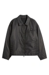 Pacsun Washed Nylon Zip Jacket In Black