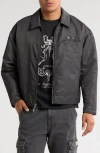 Pacsun Washed Nylon Zip Jacket In Black