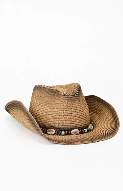 Pacsun Willow Cowboy Hat In Natural In Brown