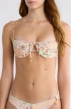 Pacsun Willow Tie Front Bikini Top In Multi