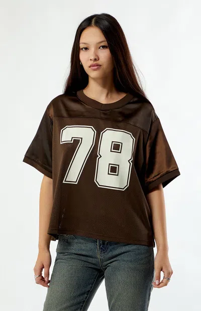 Pacsun Women's 78 Short Sleeve Jersey In Brown