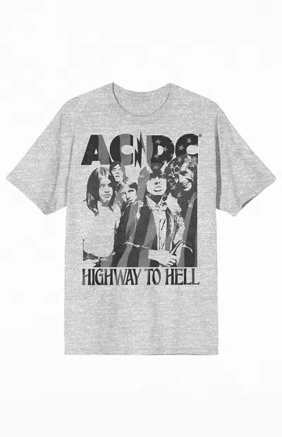 Pacsun Women's Ac/dc Highway To Hell T-shirt In Heather Grey In Gray