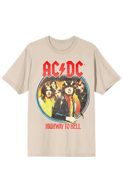 Pacsun Women's Acdc Highway To Hell T-shirt In Off White In Brown