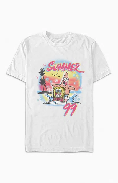 Pacsun Women's Airbrushed Spongebob T-shirt In White