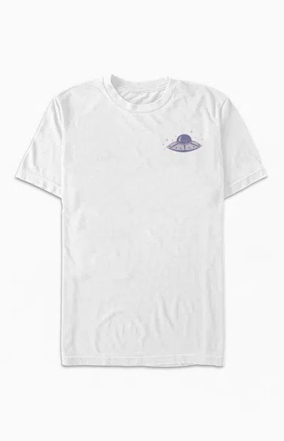 Pacsun Women's Alien Aircraft T-shirt In White