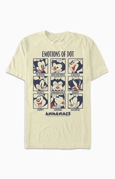 Pacsun Women's Animaniacs Emotions T-shirt In Natural In Gold