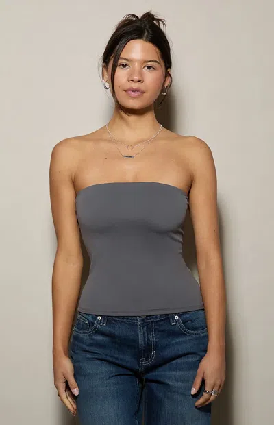 Pacsun Women's Ava Sleek Tube Top In Gray