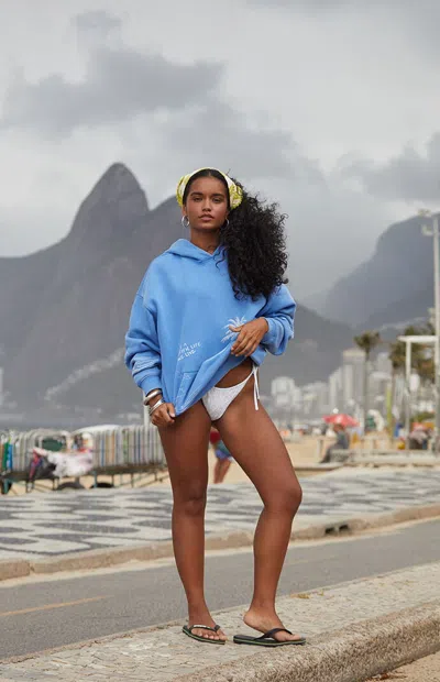 Pacsun Women's Beautiful Life Oversized Hoodie In Blue