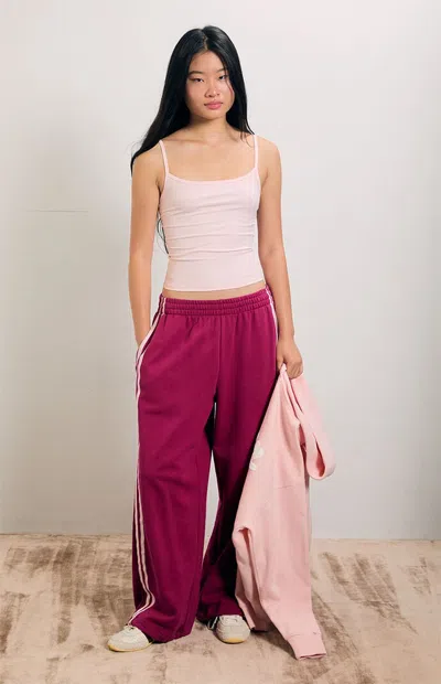 Pacsun Women's Berry Weekend Fleece Ultra Baggy Sweatpants In Pink