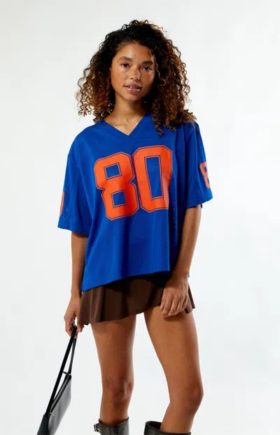 Pacsun Women's Blue Tailgate 80 Short Sleeve Jersey