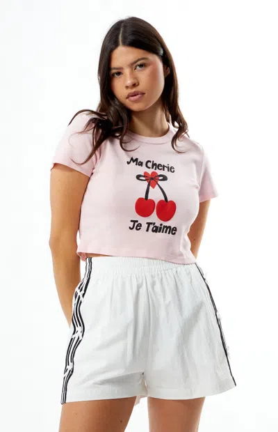 Pacsun Women's Bow Track Shorts In White/black In Multi