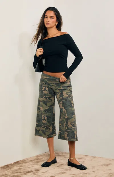 Pacsun Women's Camo Gaucho Pants In Camouflage