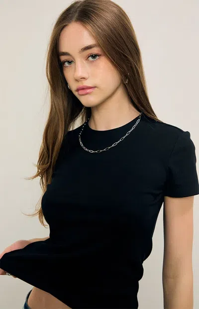 Pacsun Women's Carolyn Cotton Crew Neck T-shirt In Black
