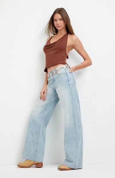 Pacsun Women's Casey Low Rise Baggy Jeans Light Blue Washed In Light Indigo In Multi