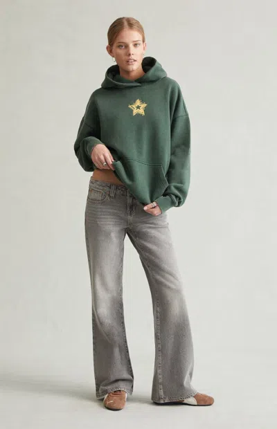 Pacsun Women's Charlie Low Rise Baggy Bootcut Jeans Gray