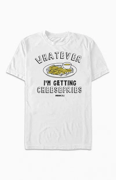 Pacsun Women's Cheese Fries Mean Girls T-shirt In White