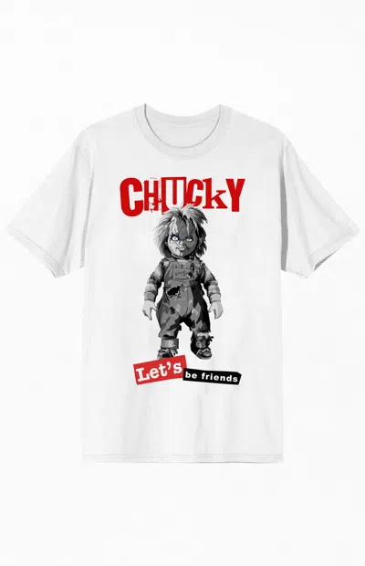Pacsun Women's Chucky Let's Be Friends T-shirt In White