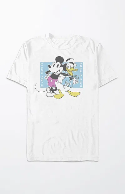 Pacsun Women's Classic Mickey & Donald T-shirt In White
