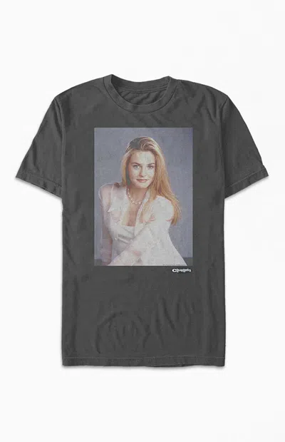 Pacsun Women's Clueless Cher '90s T-shirt In Charcoal In Gray