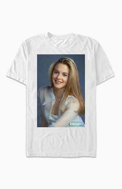 Pacsun Women's Clueless Cher Smile T-shirt In White