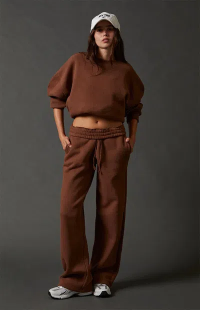 Pacsun Women's Core Crew Neck Sweatshirt In Brown