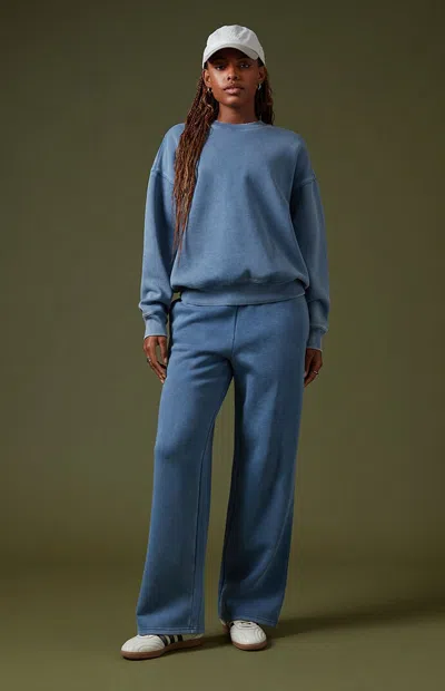 Pacsun Women's Core Vintage Wash Baggy Sweatpants In Blue