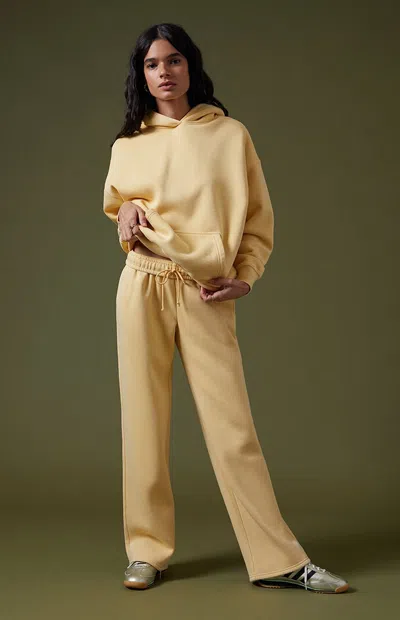 Pacsun Women's Core Vintage Wash Baggy Sweatpants In Mustard In Yellow