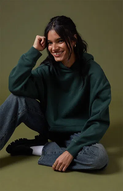 Pacsun Women's Core Vintage Wash Pullover Hoodie In Forest Grn In Green
