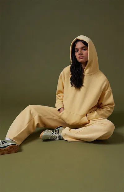 Pacsun Women's Core Vintage Wash Pullover Hoodie In Mustard In Yellow
