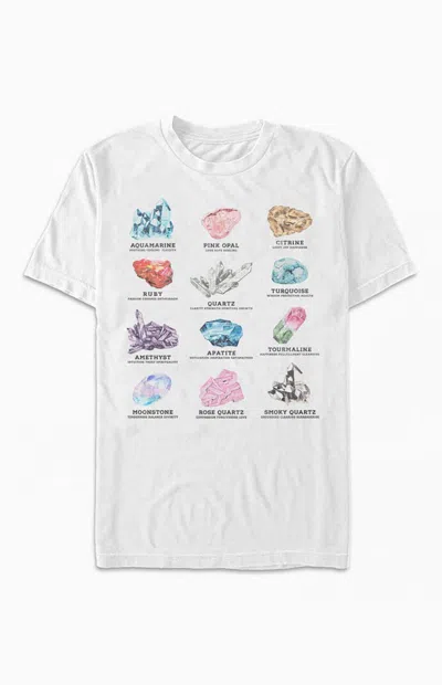 Pacsun Women's Crystal Chart T-shirt In White