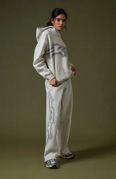 Pacsun Women's Cyber Baggy Sweatpants In Silver