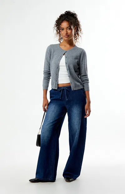 Pacsun Women's Easy Baggy Denim Pants In Dark Indigo In Purple