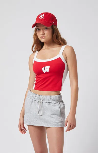 Pacsun Women's Fleece Mini Skort In Heather Grey In Red