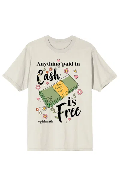 Pacsun Women's Girl Math Anything Paid In Cash Is Free T-shirt In Off White In Green