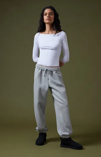 Pacsun Women's Heather Grey Classic Sweatpants In Gray