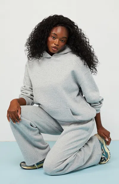 Pacsun Women's Heather Grey Core Vintage Wash Pullover Hoodie In Gray