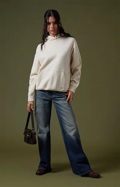 Pacsun Women's Heather Oatmeal Core Vintage Wash Pullover Hoodie In Neutral