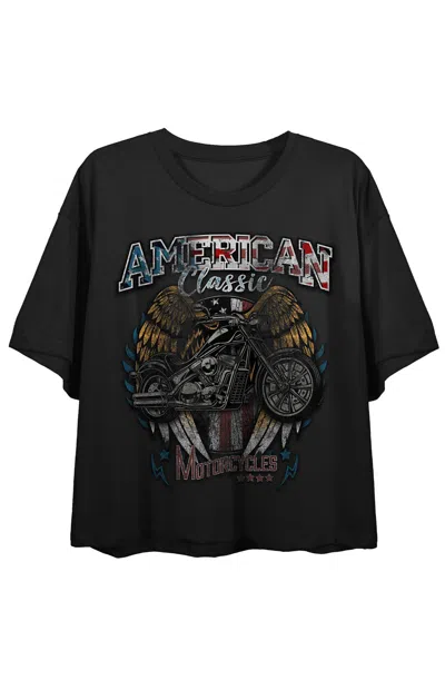 Pacsun Women's Hi-octane Customs Motorcycles Cropped T-shirt In Black