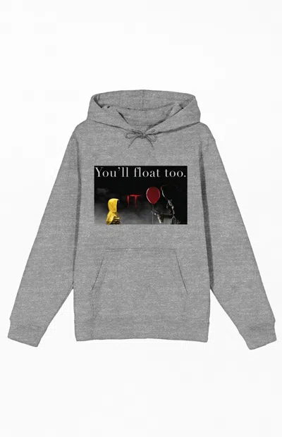Pacsun Women's It Chapter 2 You'll Float Hoodie In Heather Grey In Gray