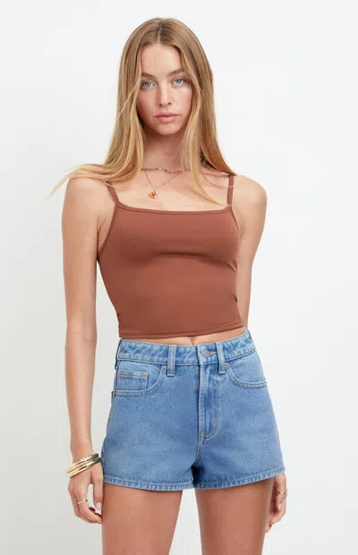 Pacsun Women's Ivy High Waisted Festival Jean Shorts Zip Fly Medium Blue In Medium Indigo