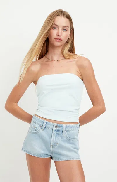Pacsun Women's Jamie Low Rise Jean Micro Shorts Light Blue In Medium Indigo