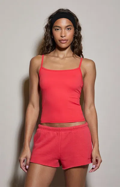 Pacsun Women's Jessa Sleek Cami Top In Bright Red