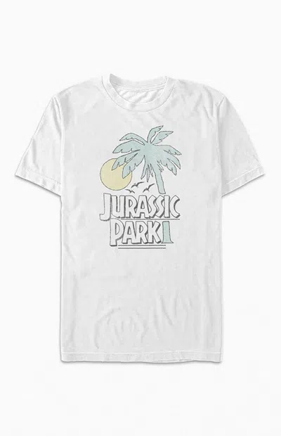 Pacsun Women's Jurassic Park Palm T-shirt In White