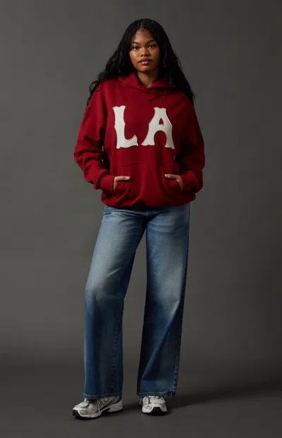 Pacsun Women's La Patch Hoodie In Red