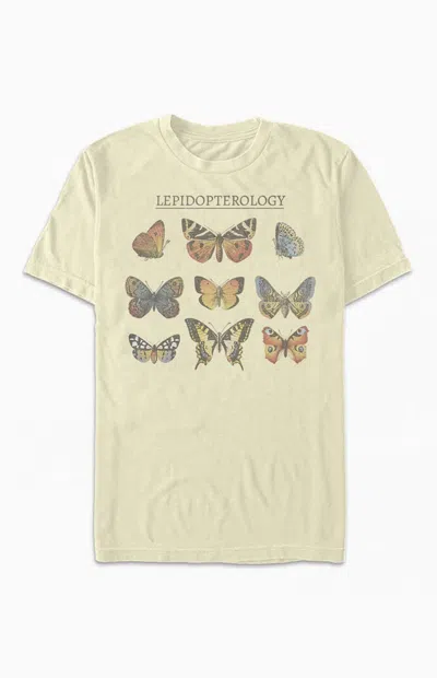 Pacsun Women's Lepidopterology T-shirt In Natural In Yellow