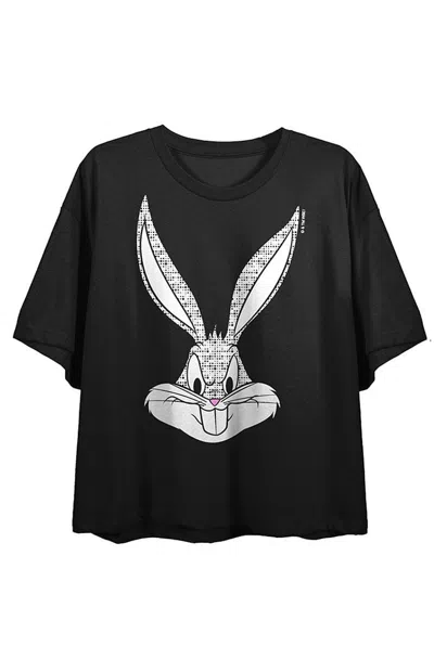 Pacsun Women's Looney Tunes Bugs Bunny Cropped T-shirt In Black