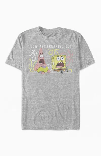 Pacsun Women's Low Key Spongebob T-shirt In Heather Grey In Gray