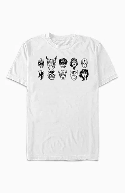 Pacsun Women's Marvel Classic Heroes T-shirt In White